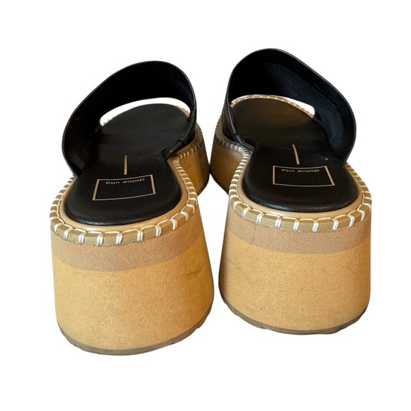 Dolce Vita Darcel Platform Slide Sandals, Black Leather, Size 8.5 - Picture 5 of 8